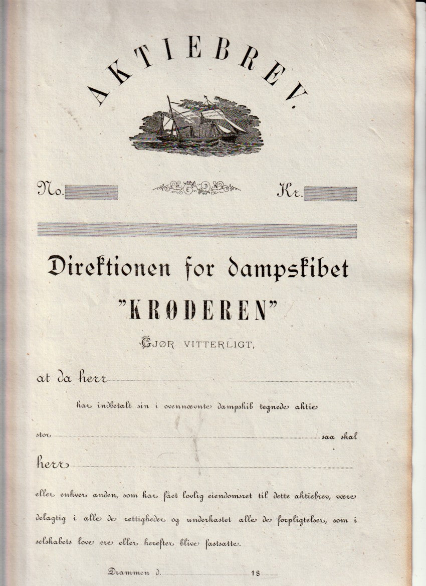 DAMPSKIPET KRØDEREN-  DRAMMEN   18...